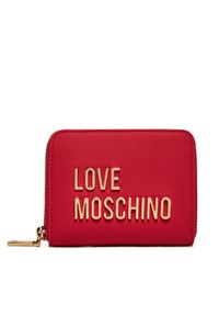 Love Moschino - LOVE MOSCHINO Duży Portfel Damski JC5613PP1LKD0500 Czerwony. Kolor: czerwony. Materiał: skóra