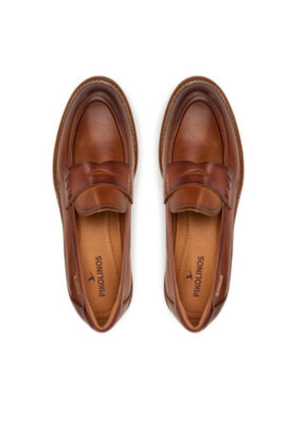 Pikolinos Loafersy W7A-3904C1 Brązowy. Kolor: brązowy. Materiał: skóra