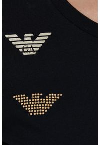 EA7 Emporio Armani - T-shirt bawełniany 3LTT12.TJFJZ. Okazja: na co dzień. Kolor: czarny. Materiał: bawełna. Wzór: nadruk. Styl: casual #2