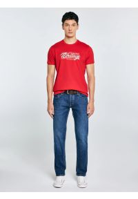 Big-Star - Koszulka męska z nadrukiem czerwona Keren 603. Kolor: czerwony. Materiał: bawełna. Wzór: nadruk #5