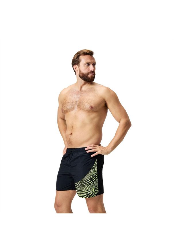 Spodenki szorty męskie kąpielowe Speedo Medley Logo. Kolor: czarny, wielokolorowy, zielony