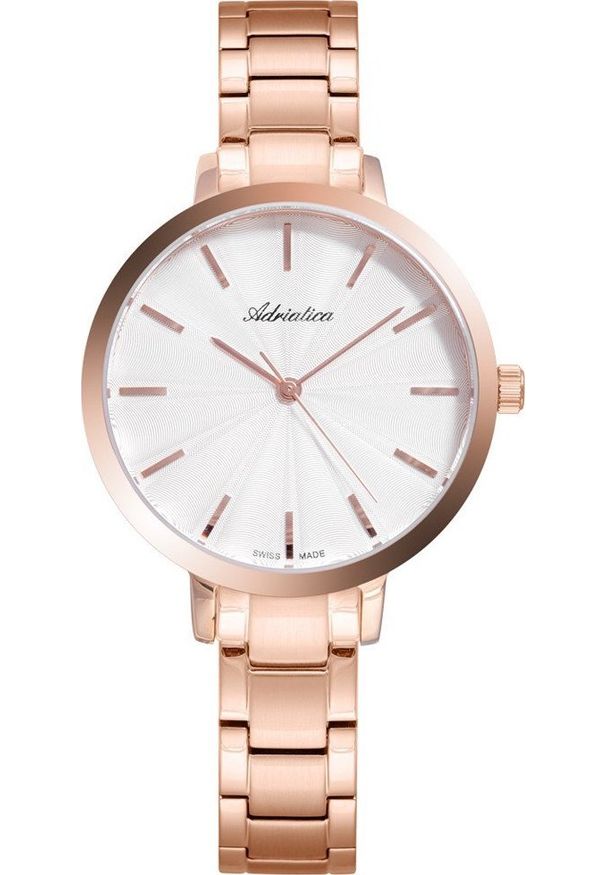 Zegarek Adriatica Zegarek damski Adriatica A3740.9113Q różowe złoto. Kolor: złoty, wielokolorowy, różowy
