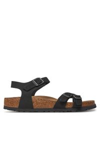 Birkenstock Sandały Kumba 1029526 Czarny. Kolor: czarny. Materiał: skóra, nubuk