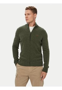 Aeronautica Militare Kardigan 262MA1646UL00924 Khaki Regular Fit. Kolor: brązowy. Materiał: wełna #1