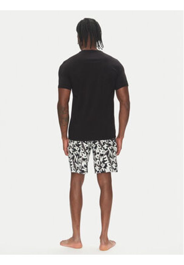 Emporio Armani Underwear Piżama EM000400 AF10794 FC143 Czarny Regular Fit. Kolor: czarny. Materiał: bawełna