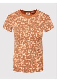 Levi's® T-Shirt Rib Baby 37697-0043 Pomarańczowy Slim Fit. Kolor: pomarańczowy. Materiał: bawełna #5