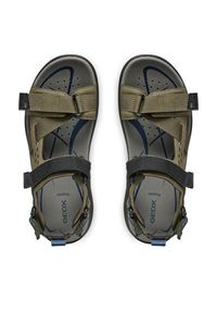 Geox Sandały U Terreno + Grip U4550B 011EK C3009 Khaki. Kolor: brązowy. Materiał: skóra