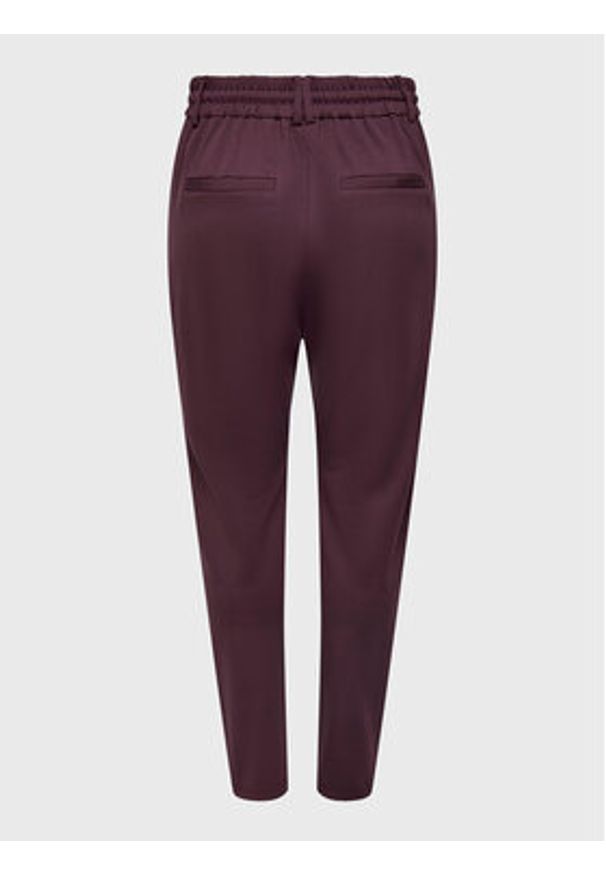 only - ONLY Spodnie materiałowe Poptrash 15115847 Bordowy Regular Fit. Kolor: czerwony. Materiał: syntetyk