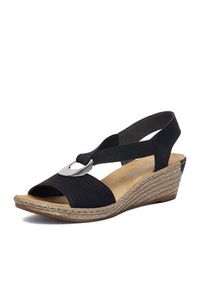 Rieker Sandały CEO-624H6-00 Czarny. Kolor: czarny. Materiał: skóra #8