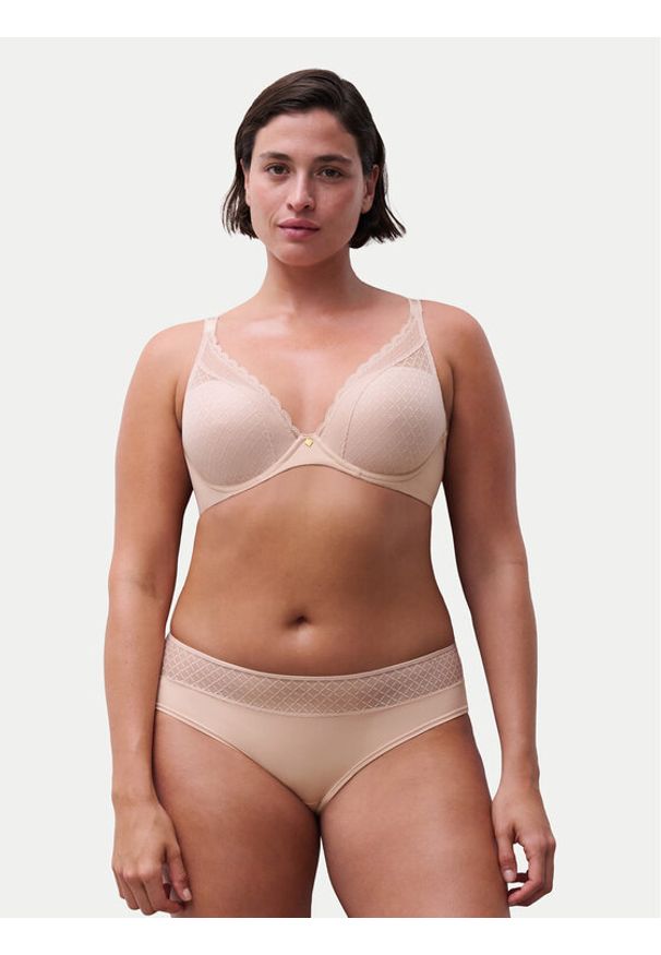 Chantelle Biustonosz z fiszbiną Norah Chic C16MNA Różowy. Kolor: różowy. Materiał: syntetyk