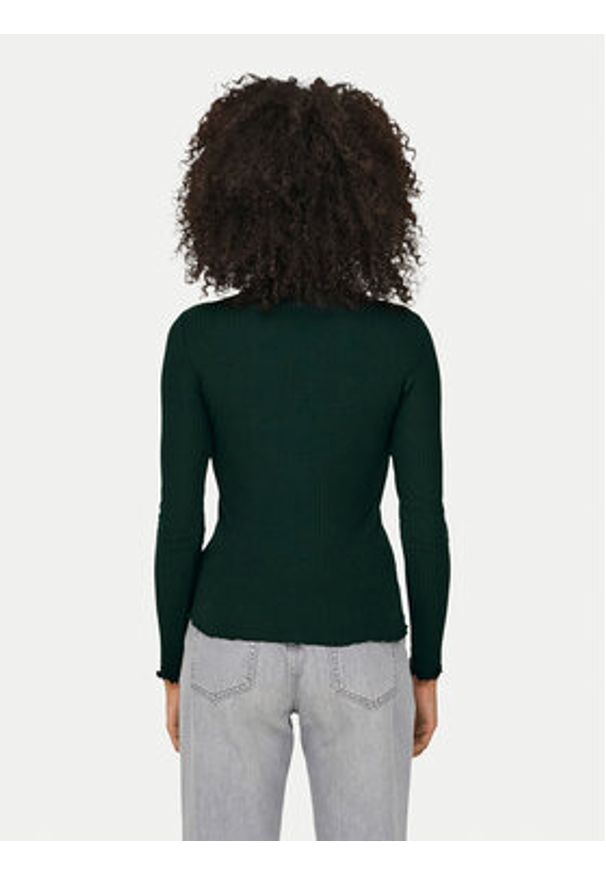 only - ONLY Bluzka Emma 15180040 Zielony Slim Fit. Kolor: zielony. Materiał: syntetyk