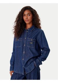 Guess Jeans Koszula jeansowa W5YH37 D5M8D Granatowy Regular Fit. Kolor: niebieski. Materiał: bawełna
