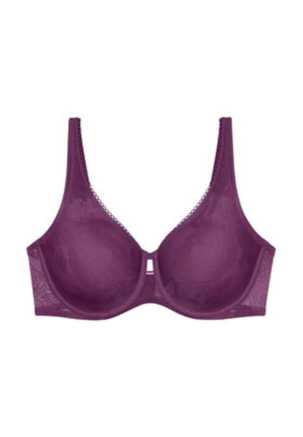 Triumph Biustonosz z fiszbiną Wild Rose Sensation 10205953 Fioletowy. Kolor: fioletowy. Materiał: syntetyk