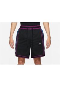Spodnie sportowe męskie Nike Dri-fit. Kolor: fioletowy, czarny, wielokolorowy. Technologia: Dri-Fit (Nike). Długość: krótkie