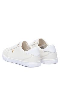 TOMMY HILFIGER - Tommy Hilfiger Sneakersy Th Chic Low Vulc FW0FW09391 Kremowy. Kolor: kremowy. Materiał: skóra #5
