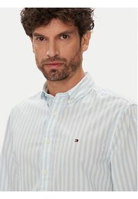 TOMMY HILFIGER - Tommy Hilfiger Koszula MW0MW39159 Błękitny Regular Fit. Kolor: niebieski. Materiał: bawełna #4