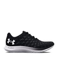 Buty treningowe męskie Under Armour Flow Velociti Wind 2. Zapięcie: sznurówki. Kolor: czarny. Materiał: guma, materiał, tkanina, syntetyk. Szerokość cholewki: normalna