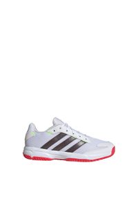 Adidas - Buty Stabil Indoor Kids. Kolor: biały, czerwony, wielokolorowy. Materiał: materiał