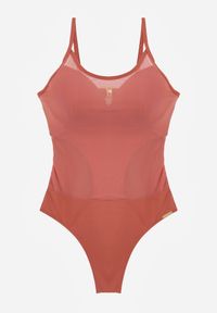 Born2be - Różowy Strój Kąpielowy Jednoczęściowy z Siateczkowymi Panelami Thelona. Kolor: różowy #2