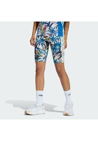 Adidas - SPODENKI ROWEROWE ADIDAS x FARM RIO. Kolor: żółty, biały, wielokolorowy. Sport: fitness #1