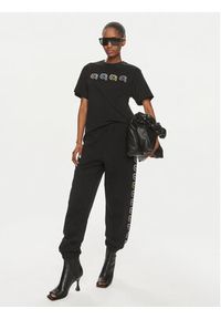 Karl Lagerfeld - KARL LAGERFELD T-Shirt 241W1702 Czarny Relaxed Fit. Typ kołnierza: dekolt w karo. Kolor: czarny. Materiał: bawełna #3
