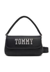 Tommy Jeans Torebka Tjw Everywhere Flap Crossover AW0AW17391 Czarny. Kolor: czarny. Materiał: skórzane