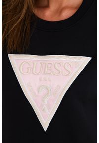 Guess - GUESS Czarna damska krótka bluza, Rozmiar L. Kolor: czarny. Długość: krótkie #4