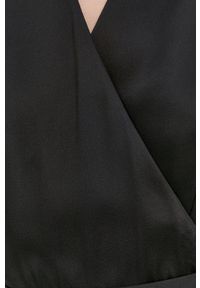 TwinSet - Twinset Sukienka kolor czarny maxi prosta. Okazja: na co dzień. Kolor: czarny. Materiał: tkanina. Długość rękawa: długi rękaw. Wzór: gładki. Typ sukienki: proste. Styl: casual. Długość: maxi #4