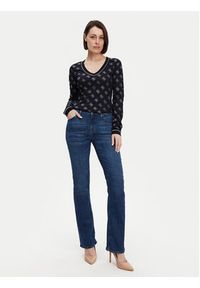 Guess Sweter W5GR07 Z3D60 Granatowy Regular Fit. Kolor: niebieski. Materiał: wiskoza #4