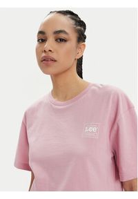 Lee T-Shirt 112350207 Różowy Relaxed Fit. Kolor: różowy. Materiał: bawełna #2