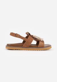 Renee - Brązowe Sandały VICES z Frędzlami w Stylu Boho Wind. Okazja: na spacer. Zapięcie: sprzączka. Kolor: brązowy. Materiał: jeans, len. Styl: boho #5