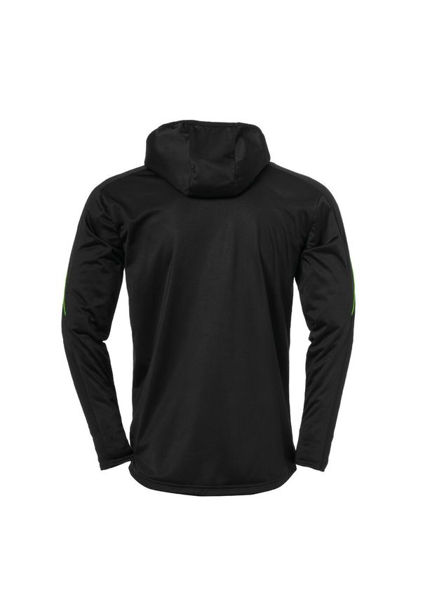 UHLSPORT - Kurtka dziecięca z kapturem Uhlsport Stream 22. Typ kołnierza: kaptur. Kolor: wielokolorowy, czarny, zielony. Materiał: dresówka. Sport: piłka nożna