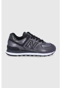 New Balance Buty skórzane WL574PW2 kolor czarny na płaskiej podeszwie. Nosek buta: okrągły. Zapięcie: sznurówki. Kolor: czarny. Materiał: skóra. Obcas: na płaskiej podeszwie. Model: New Balance 574 #1