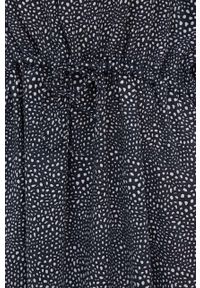 Mustang sukienka kolor czarny midi rozkloszowana. Kolor: czarny. Materiał: tkanina. Długość rękawa: długi rękaw. Długość: midi #4