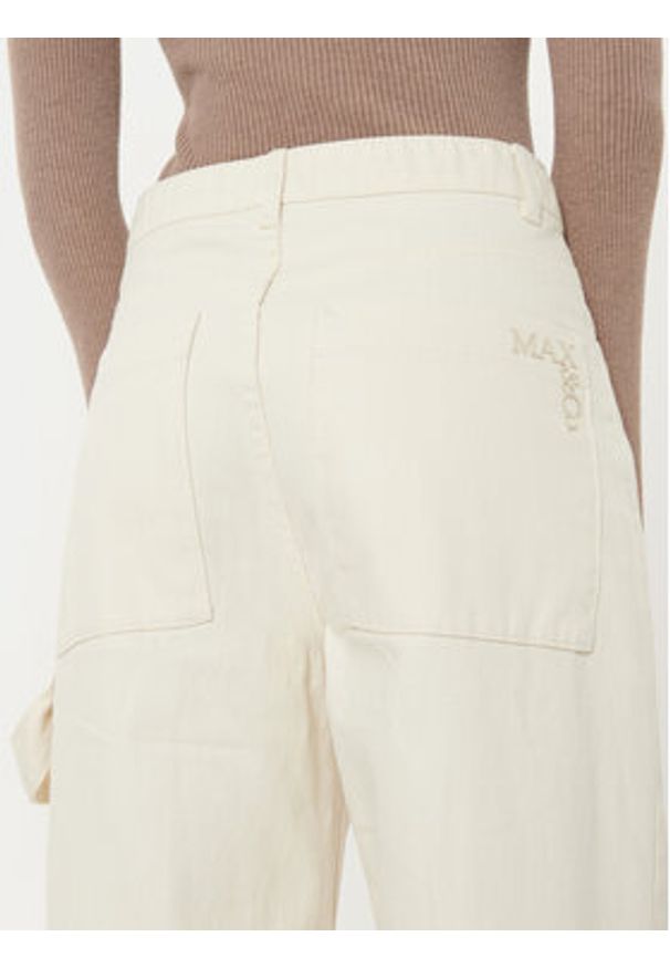 MAX&Co. Jeansy Parure 2516131031200 Écru Wide Leg