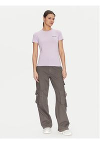Guess Jeans T-Shirt W4YI02 J1314 Fioletowy Slim Fit. Kolor: fioletowy. Materiał: bawełna #6