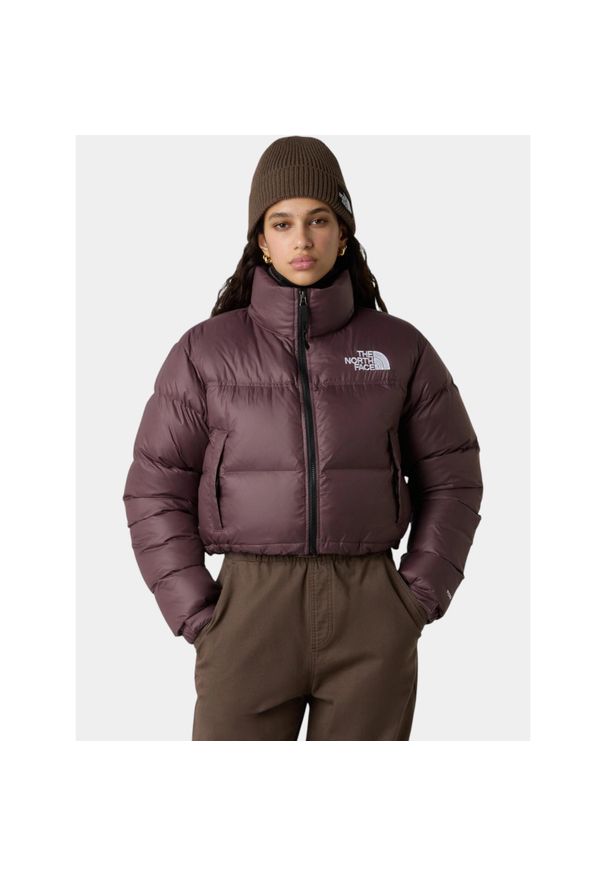 Kurtka Damska The North Face W Nuptse. Kolor: fioletowy. Materiał: puch. Sport: turystyka piesza