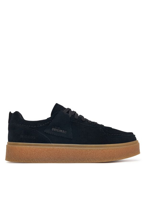 Clarks Sneakersy Boxbee Lace. 26328114 Czarny. Kolor: czarny. Materiał: skóra, zamsz