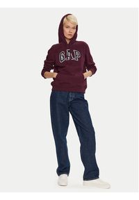 GAP - Gap Bluza 463506-02 Bordowy Regular Fit. Kolor: czerwony. Materiał: bawełna