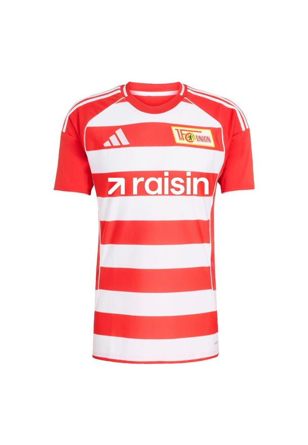 Adidas - Koszulka 1. FC Union Berlin 25/26 Home. Kolor: czerwony, różowy, biały, wielokolorowy. Sport: piłka nożna