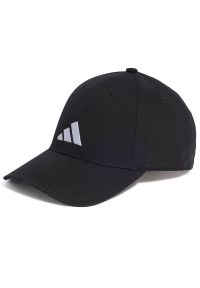 Adidas - Czapka z daszkiem adidas Tiro League Cap HS9753 - czarna. Kolor: czarny. Materiał: bawełna. Wzór: ze splotem. Sezon: lato. Styl: klasyczny #1