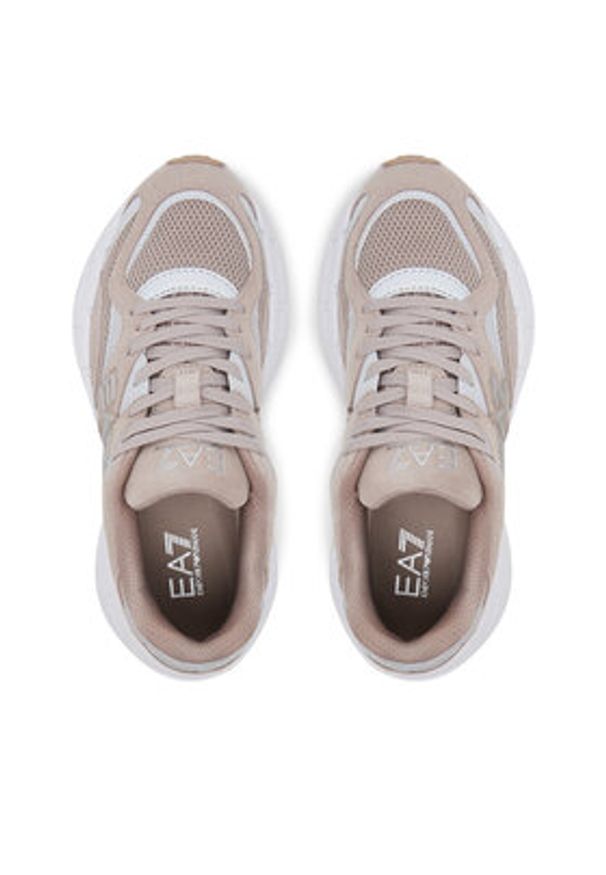 EA7 Emporio Armani Sneakersy X8X237 XK425 U499 Beżowy. Kolor: beżowy. Materiał: materiał