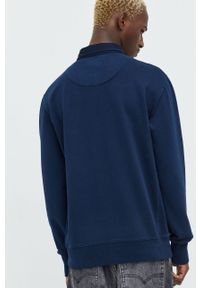 Superdry bluza bawełniana męska kolor granatowy gładka. Kolor: niebieski. Materiał: bawełna. Długość: krótkie. Wzór: gładki #5