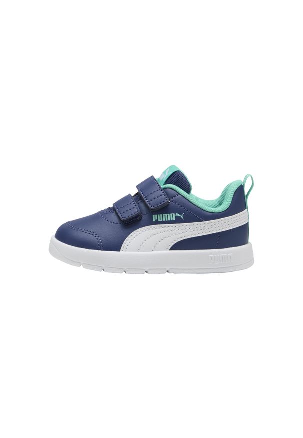 Puma - Sneakersy dla małych dzieci Courtflex V3 PUMA Island. Kolor: niebieski. Materiał: syntetyk, materiał. Sport: turystyka piesza