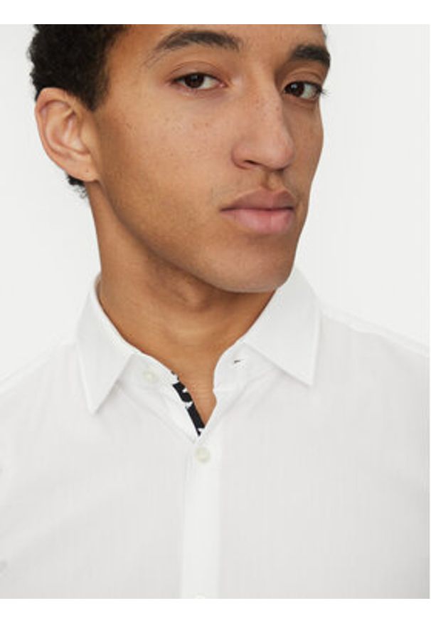 Hugo - HUGO Koszula Koey 50534044 Biały Slim Fit. Kolor: biały. Materiał: bawełna