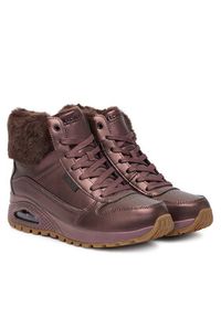skechers - Skechers Botki Uno Rugged 167821/BRN Brązowy. Kolor: brązowy. Materiał: skóra #5