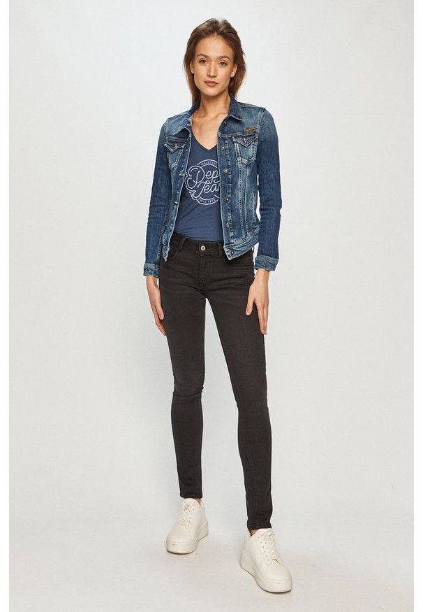 Pepe Jeans - Jeansy New Brooke. Kolor: czarny