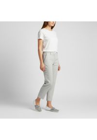 Baleriny damskie Maciejka, cholewka ze skóry naturalnej gładkiej z przodu panel tekstylny z dekoracyjnym wzorem wsuwany fason widoczne przeszycia wok. Kolor: biały. Materiał: skóra. Szerokość cholewki: normalna. Wzór: gładki #8