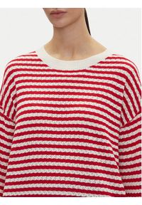 Pepe Jeans Sweter Poppy PL702278 Czerwony Regular Fit. Kolor: czerwony. Materiał: bawełna