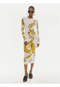 Versace Jeans Couture Sukienka codzienna 76HAO9P8 Biały Slim Fit. Okazja: na co dzień. Kolor: biały. Materiał: wiskoza. Typ sukienki: proste. Styl: casual #1